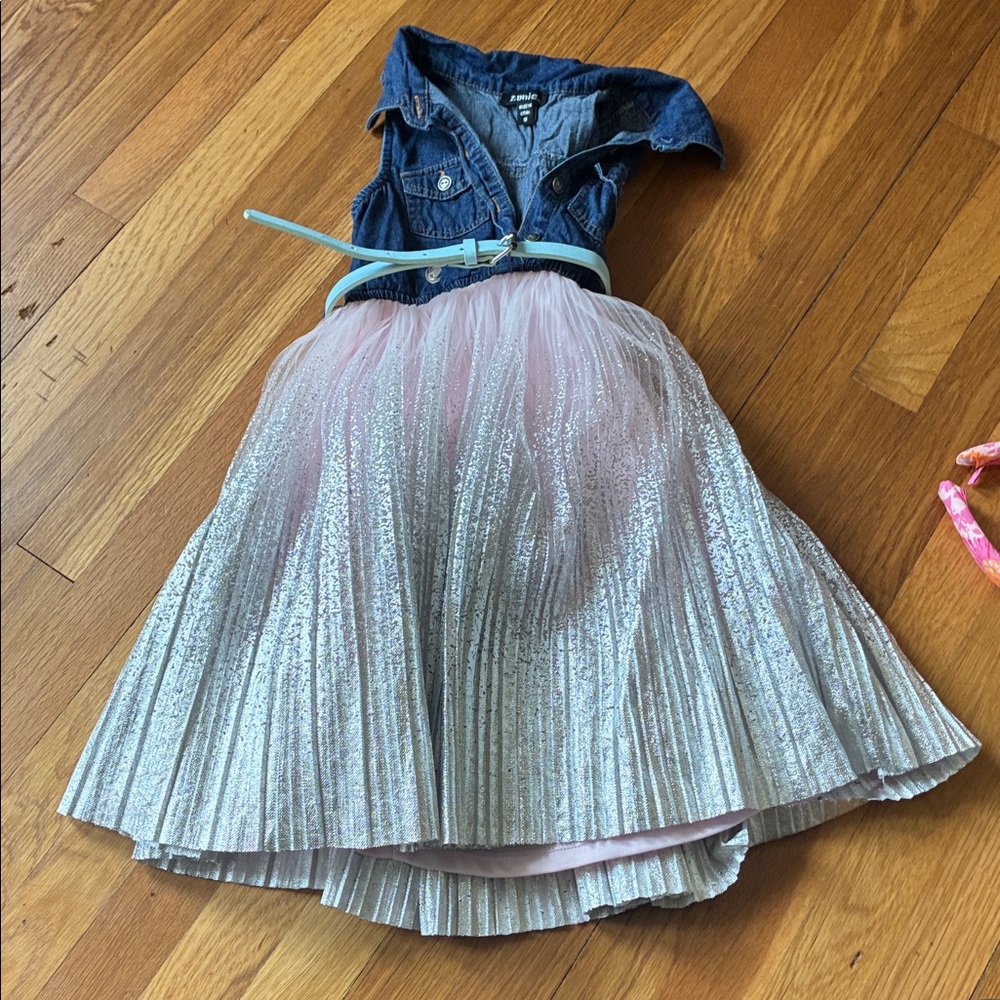 Girls Mixed Dress Bundle - Floral, Plaid & Metallic size 6 - Picture 9 of 16